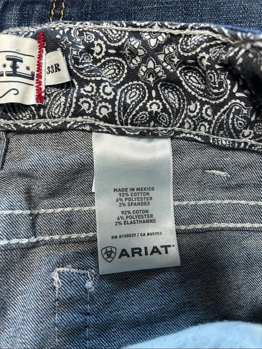 ARIAT Women’s Mid Rise Icon Stackable Straight Leg Jeans 33R Western Rodeo Denim